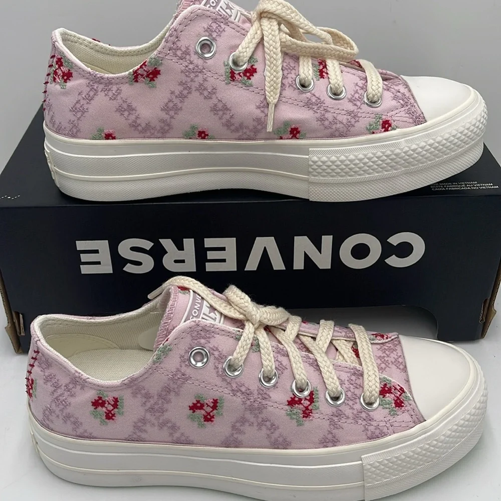Converse WMNS Platform Sneakers A13660C CTAS LIFT OX SUMMIT PINK/VINTAGE WHITE